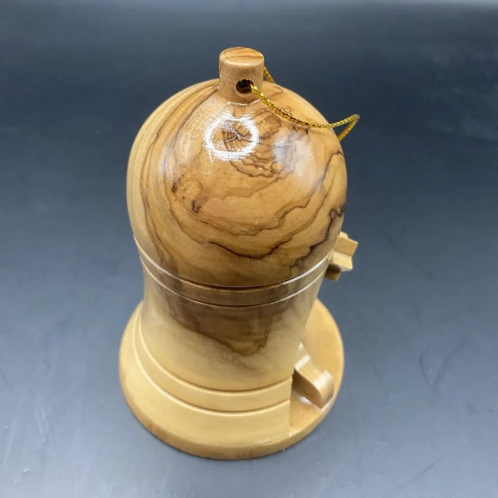 Olivewood Bethlehem Nativity Ornament Israel Hand Carved Holy Land Christmas